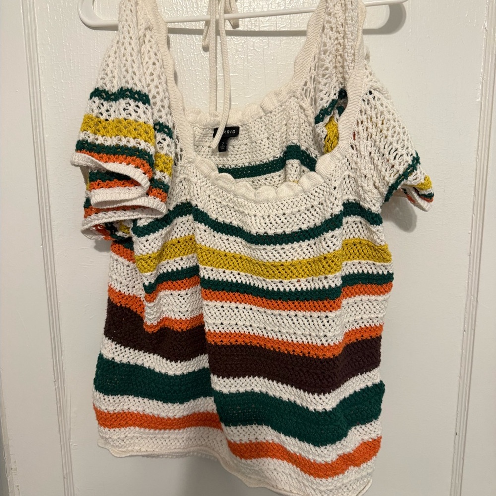 Torrid Multicolor Striped Knit Blouse